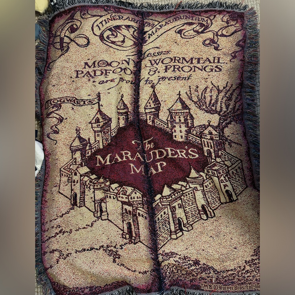 Harry Potter Maureders Map throw